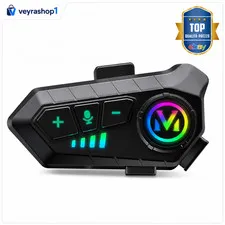 Motorcycle Headphones Y10 Bluetooth 5.3 Hands-Free IPX6 Ambient Light