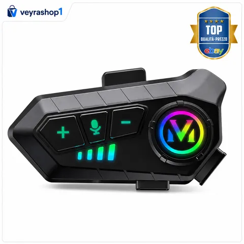 Motorcycle Headphones Y10 Bluetooth 5.3 Hands-Free IPX6 Ambient Light