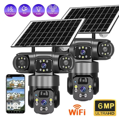 Solar Battery Powered Wireless WiFi Home Security Camera System Outdoor Pan/Tilt