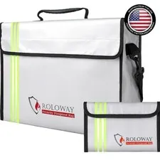 Emergency-Ready Fireproof Document & Valuables Bag with Night Visibility Strip