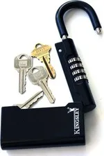 Kingsley Guard-a-Key Portable Lock Box Black Resettable Combination Hanging Safe