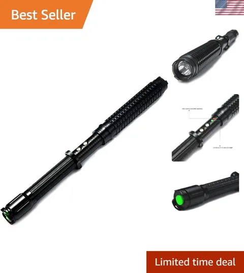 Security All-in-One Black: 80 Million Volt Self-Defense Tool with LED Flashlight