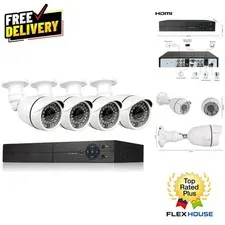 1080P Weatherproof Home Security System with Remote Access & Motion Detection