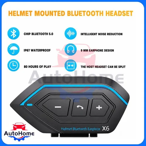 Motorcycle Helmet Headset Wireless Bluetooth Headphone Speaker Hands-Free X6 US