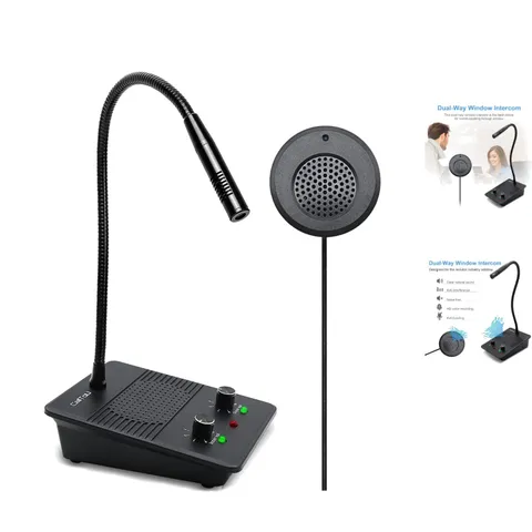Compact Window Speaker Intercom with Adjustable Volume for Noisy Environments