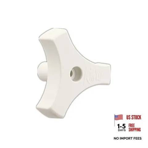 JR Products 20185 Tri-Lug Window Knob - 13/16" 13/16 Inch White
