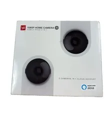 YI 1080p Home Camera AI Family Pack 2-in-1 WiFi Security Camera 2-Pack New Seal