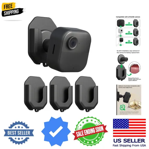 3 Pack Blink Camera No Drill No Screws Wall Mount Bracket for Blink Outdoor 4...