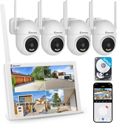 5MP WiFi Security Camera System with Monitor 4 Cameras 10CH NVR