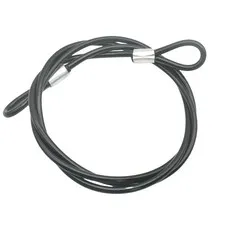 Bytiyar 8FT 6mm Stainless Security Cables Tether,Braided 6mm-8ft(1pcs), Black 