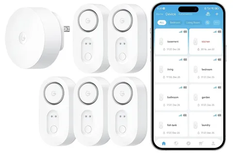GoveeLife Water Leak Detector 1s with Smart Gateway 1s (1+5 Pack)