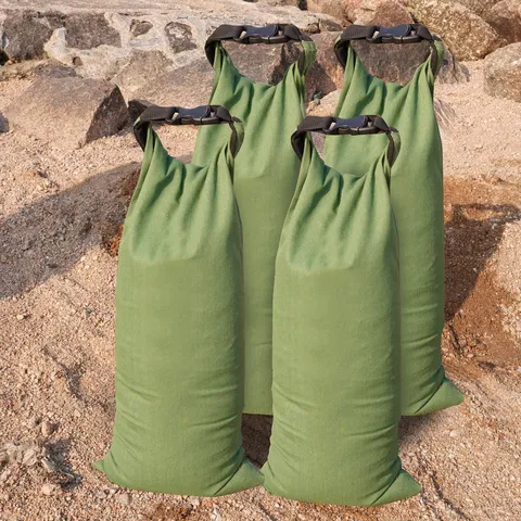 Flood Water Barrier Sand Bags - 4Pcs Thickened Long Canvas Flood Protection S...