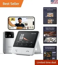 Video Doorbell Camera Wireless with Monitor, No Subscription, 4.3 Inch Screen...