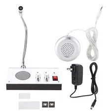 Intercom Dual Way System,Mic Speaker Window Counter Interphone Drive Thru Speake