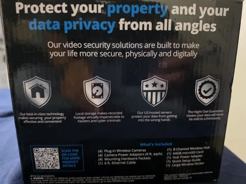 Night Owl 2K HD WiFi Security Hub With 4 Plug In Cameras