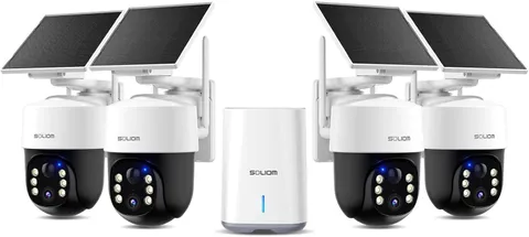 SOLIOM Security Cameras Wireless Outdoor,4K Ultra HD  4-Cam Kit SH801-4