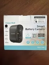 NIB Vision Well Smart Battery Camera CG6S-Black 2 Way Audio