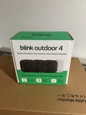 Blink Outdoor 4 3-Camera Complete System w/ Sync Module, Battery Wi-Fi 1080p