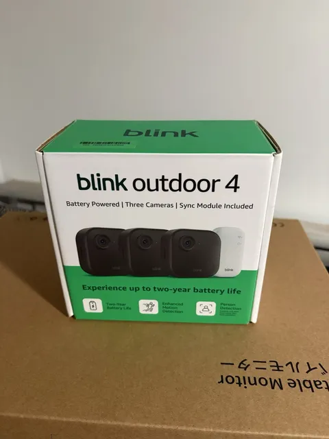 Blink Outdoor 4 3-Camera Complete System w/ Sync Module, Battery Wi-Fi 1080p