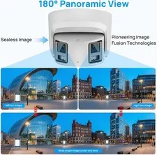 4K Color Night Vision IP Camera, 8MP Panoramic (5120x1440) Used, great condition