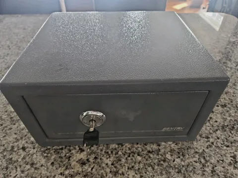 SentrySafe Portable Security Safe with Key Lock,  Gray 12 1/4 in. x 11 Inches.