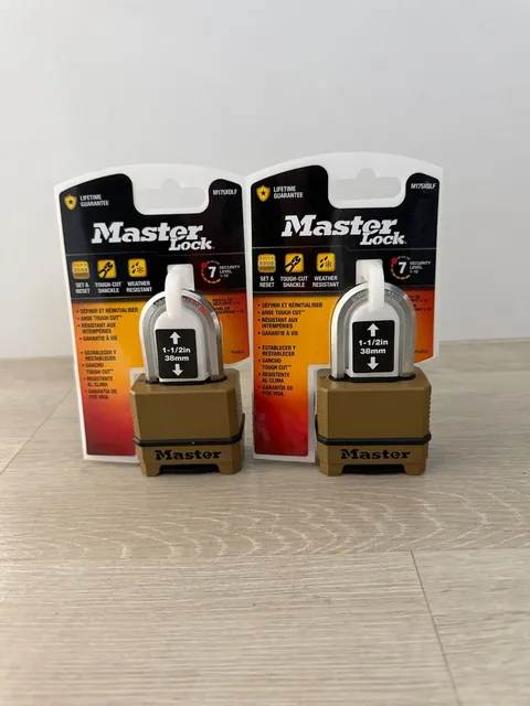 Master Lock M175XDLF Resettable Combination Padlock 2-Pack Tough-Cut Bronze New