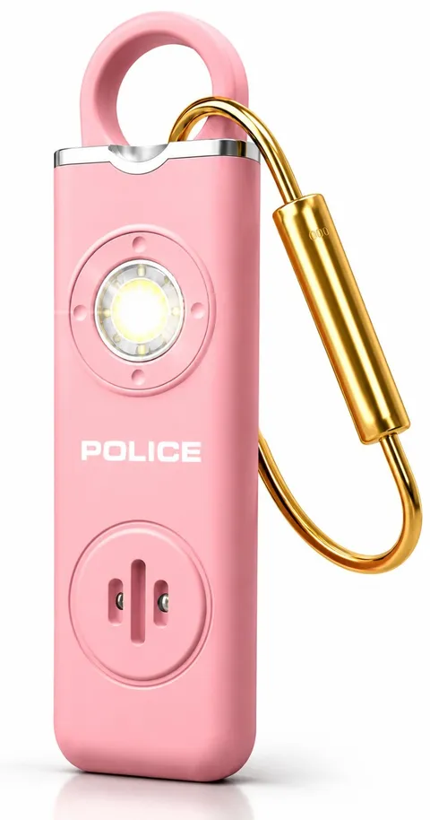 POLICE Personal Safety Alarm Keychain 130dB Rechargeable Self Defense SOS Siren