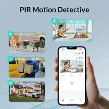 Vicohome 2K Battery-Powered WiFi Security Camera, Outdoor/Indoor with