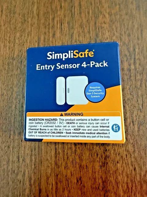 SimpliSafe Entry Sensor 4 Pack Door Window Wireless Contact Gen 3 ES3 White New