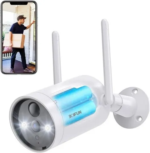 BOIFUN 2K Security Camera Wireless Outdoor Battery Powered WiFi Night Vision