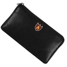 Money Bag Fireproof Upgrade Document Pouch Waterproof Safe Cash Black