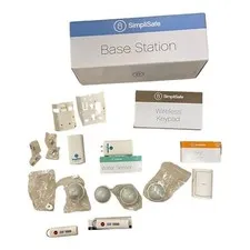 SimpliSafe Bundle Base Station, Keypad, Panic, Water, Motions, Freeze, Key Fob