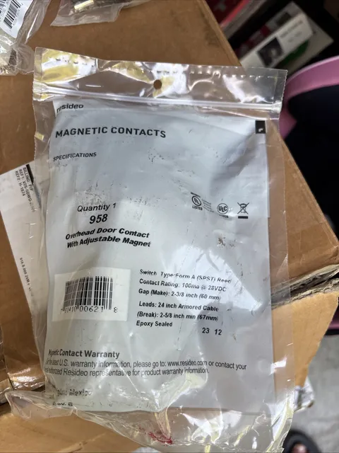 RESIDEO 958 MAGNETIC CONTACT OVERHEAD DOOR CONTACT ALARM SENSOR - NEW