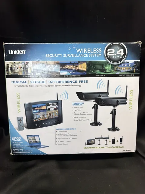 Uniden Wireless Video Surveillance System UDW20055 | Open Box