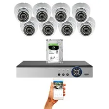 Evertech 8 x Channel Security Camera System Easy Mobile Remote Access  2TB