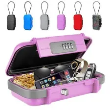 BKNOOU Portable Safe with Removable Chain, Anti-Theft Beach Safe Box, Waterproof