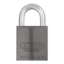 ABUS 83AL-IC/40 Titanium Keyed Padlock, 29/32 in,Rectangle,Black 14J879
