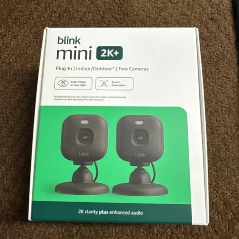Blink Mini 2K+ (newest model) 2 cameras (Black)