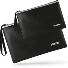 Fireproof Waterproof Money Document Bag, 2Pack