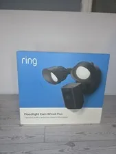 New Ring Floodlight Cam Wired Plus Outdoor Camera Black 