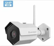 Amcrest ProHD 4MP Outdoor Wi-Fi Bullet IP Camera, White