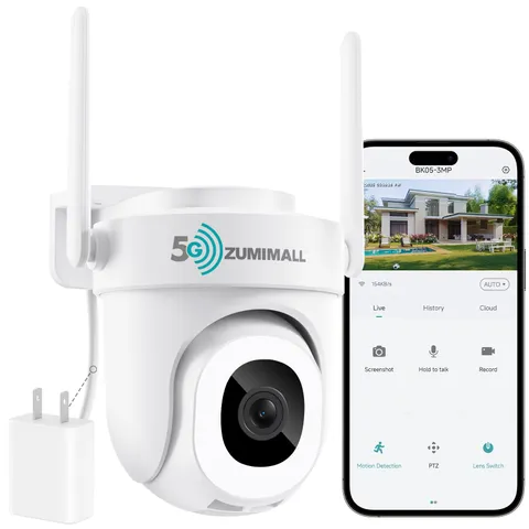 2K Wired Outdoor Security Camera, 24/7 Recording, Auto Tracking