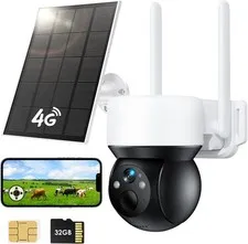 Camara De Seguridad Solar HD Inalambrica Con Vision Nocturna Para Exterior