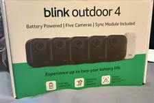 New Blink Outdoor 4 (4th Gen) Smart Security Camera Wire Free W/ Sync Module