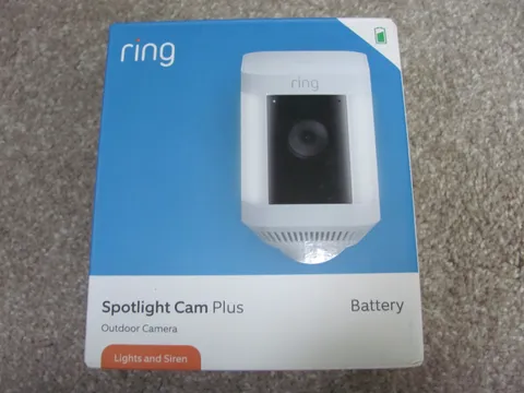 New Ring Spotlight Cam Plus Outdoor/Indoor Wireless 1080P Security Camera- White