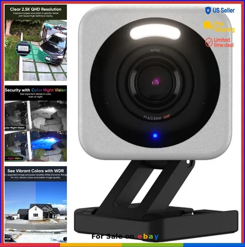 2.5K QHD Security Camera Indoor Outdoor Color Night Vision Motion Spotlight