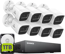 1080P Wired Security Camera System, CCTV 8 Channel 5-In-1 DVR with 1TB Hard Driv