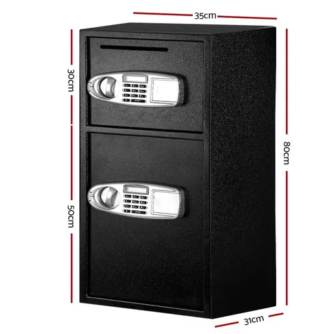 UL-TECH Double Door Security Safe | Digital Keypad + Emergency Key | Home & Off