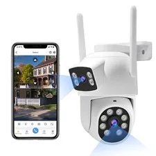 Dual-Lens Security Camera Wireless Outdoor/Indoor for Home
