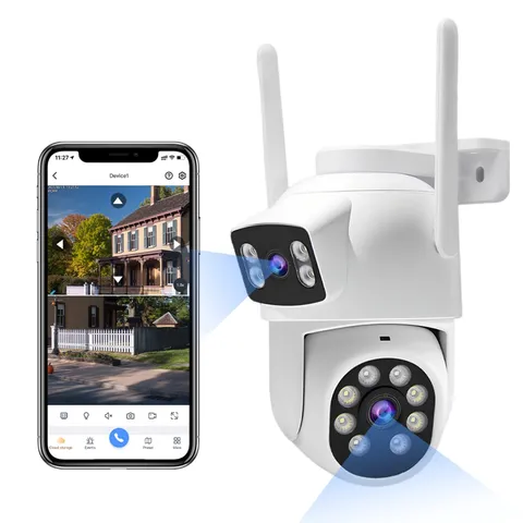 Dual-Lens Security Camera Wireless Outdoor/Indoor for Home